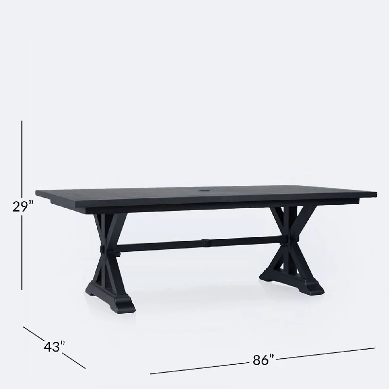 Belvedere 43”x86” Dining Table – Black