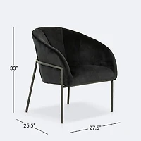 Carnegie Accent Chair - Noir