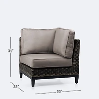 Carter Corner Chair - Brown