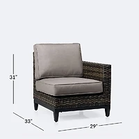 Carter LHF Chair - Brown