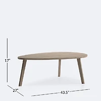 Celine Big Coffee table - Driftwood Frame