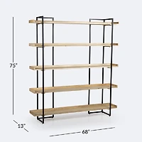 Emmet Bookshelf - Natural Acacia