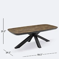 Ethan 39"x87" Dining Table - Black