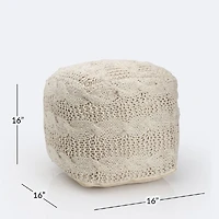 Everett Pouf - Ivory