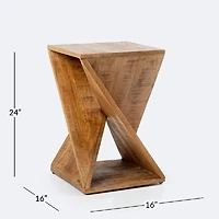 Ezra Accent Table - Natural Acacia