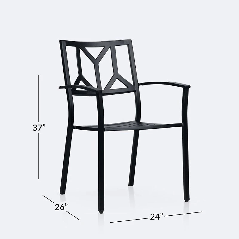 Geometric Dining Chair - Black