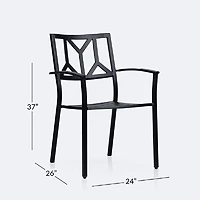 Geometric Dining Chair - Black