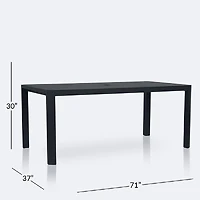 Holiday 37”x71” Dining Table - Black