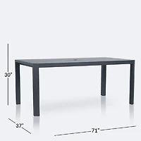 Holiday 37"x71"  Dining Table - Dark Grey