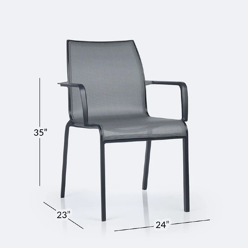 Holiday Sling Armchair - Dark Grey