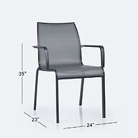Holiday Sling Armchair - Dark Grey