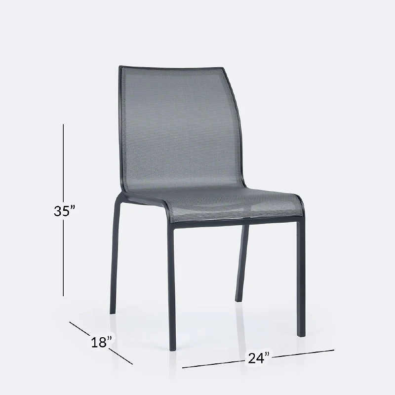 Holiday Sling Sidechair - Dark Grey