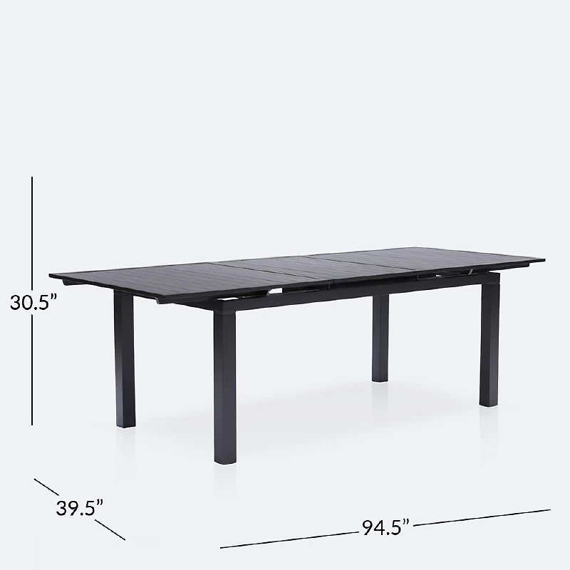 Holland Extendable Dining Table - 39"x71"-94.5" - Black