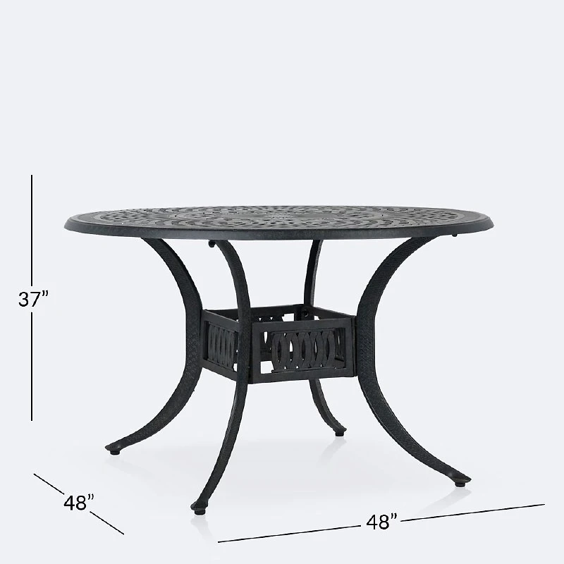 Ivy 48" Round Dining Table – Brown Tippet