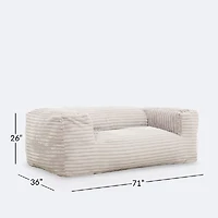 Jaxx Bean Loveseat - Beige