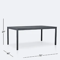 Lexi 40"x70" Rectangle Table - Dark Grey