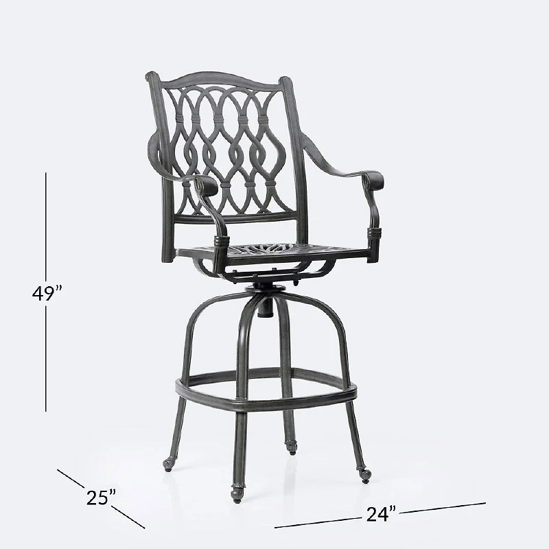 Meghan Swivel Bar Chair - Shade Grey