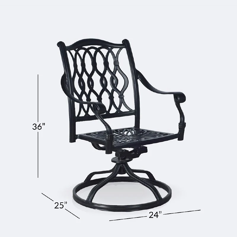Meghan Swivel Rocker - Black Tippet
