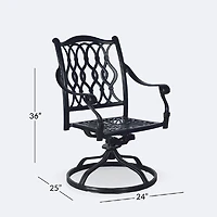 Meghan Swivel Rocker - Black Tippet