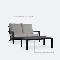 Versa Loveseat Set - Grey