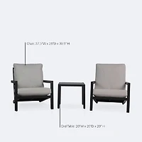 Versa Club Chair Set - Grey