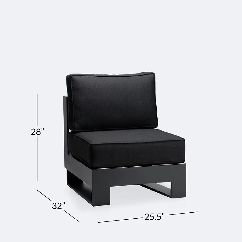 Renfrew Sidechair -  Black Frame - Carbon Black Cushion