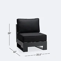 Renfrew Sidechair -  Black Frame - Carbon Black Cushion