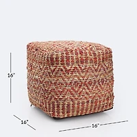 Ruby Pouf