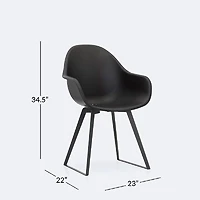 Ghost Dining Chair - Black
