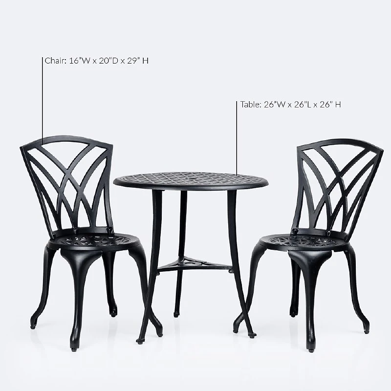 Sierra Bistro Set - Black