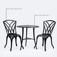 Sierra Bistro Set - Black