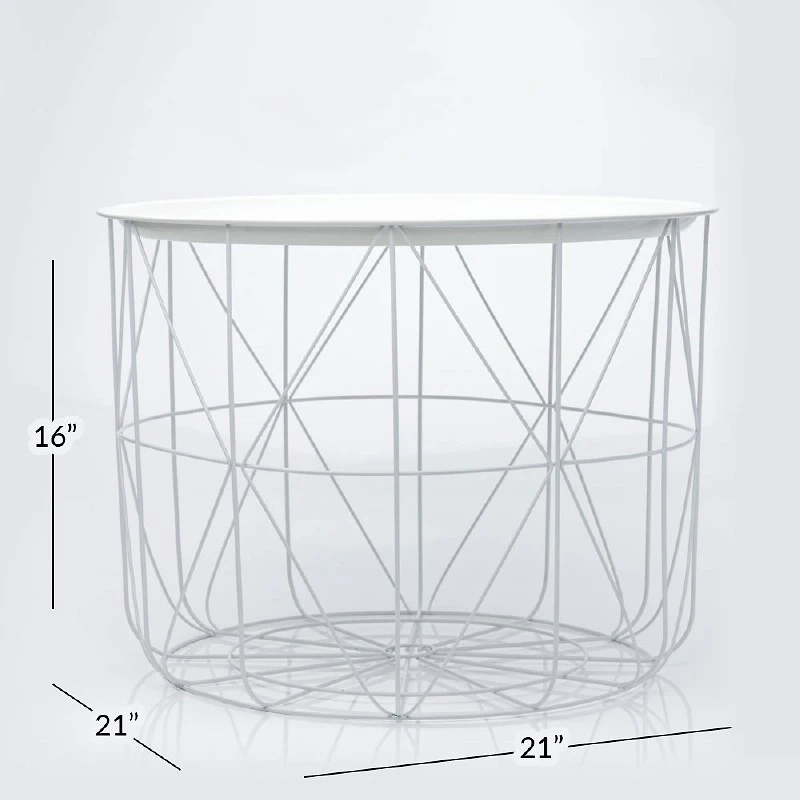 Large Storage Table - White