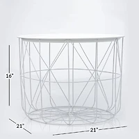 Large Storage Table - White
