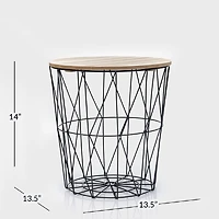 Medium Storage Table - Wood