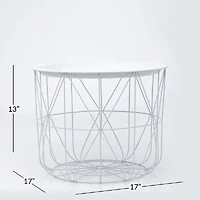 Small Storage Table - White