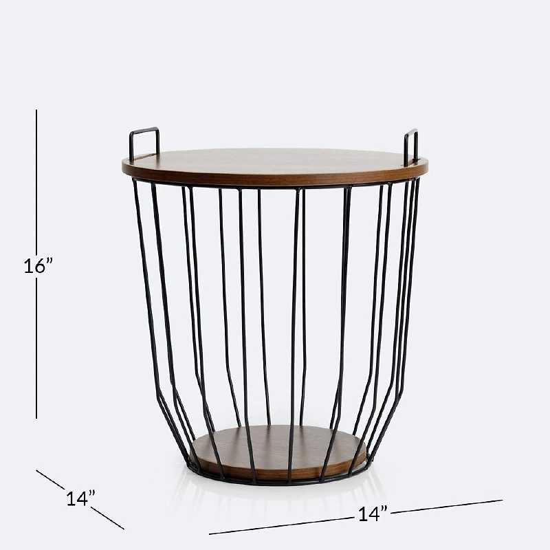 Storage Table - Wood Look Top - Small