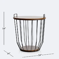 Storage Table - Wood Look Top - Small