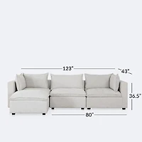 Stratus Cloud 4 Piece Sectional