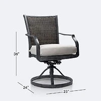 Sunnyvale Swivel Rocker - Brushed Grey/Grey