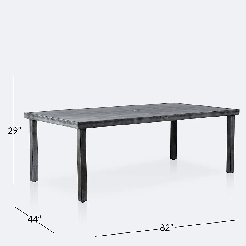 Sunnyvale 44"x82" Dining Table - Brushed Grey