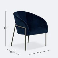 Carnegie Accent Chair - Royal Blue