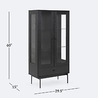 Angus Display Cabinet - Black