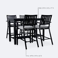Belvedere Counterheight Bar Set - Black