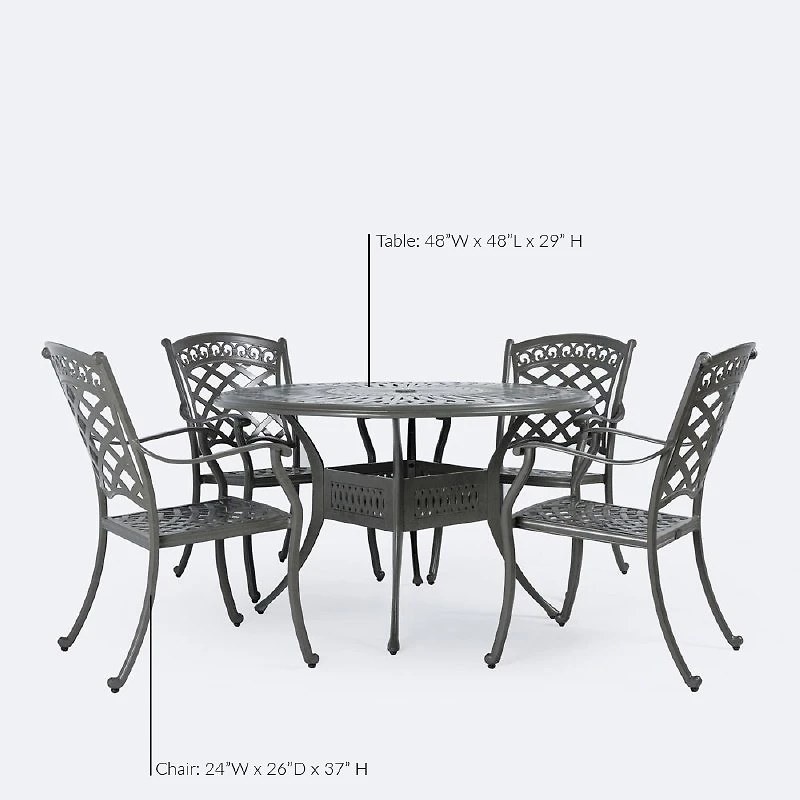 Blanca Dining Set - 4 Seats - Shade Grey
