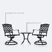 Blanca Bistro Set  - Black Tippet