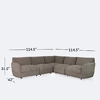 Paloma Sectional - Sandstone Grey