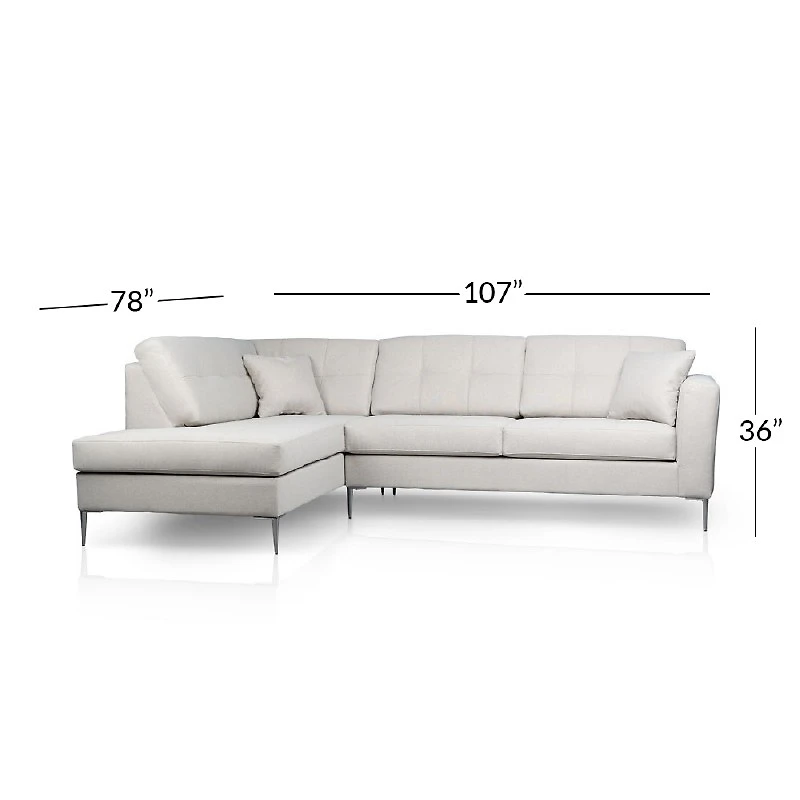 Stirling Left Facing Sectional - Pewter