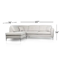 Stirling Left Facing Sectional - Pewter