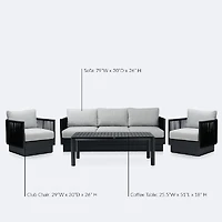 Tokyo Conversation Set with Coffee Table