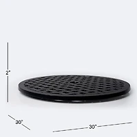 Weave 30" Round Lazy Susan - Black Tippet